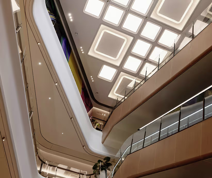 Contemporary multi-level commercial precinct interior at The Northern